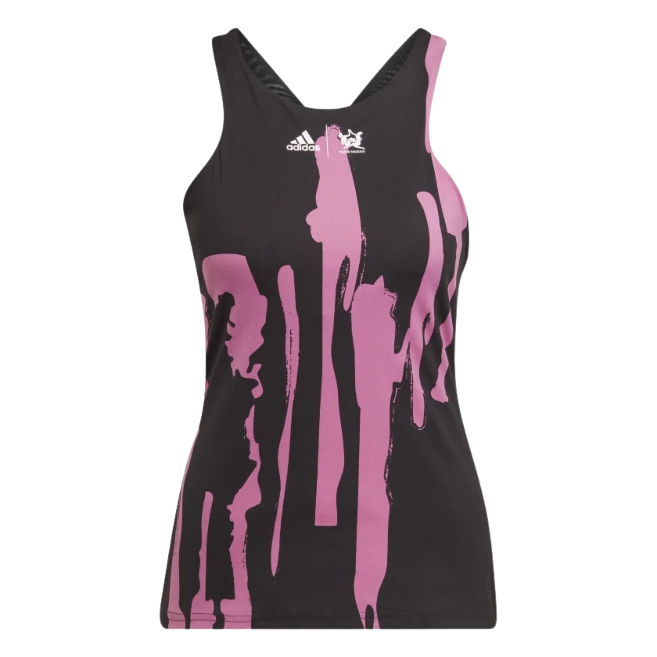 Se Adidas New York Y-Back Tanktop Women Black/Semi Pulse Lilac hos Padelshoppen.com